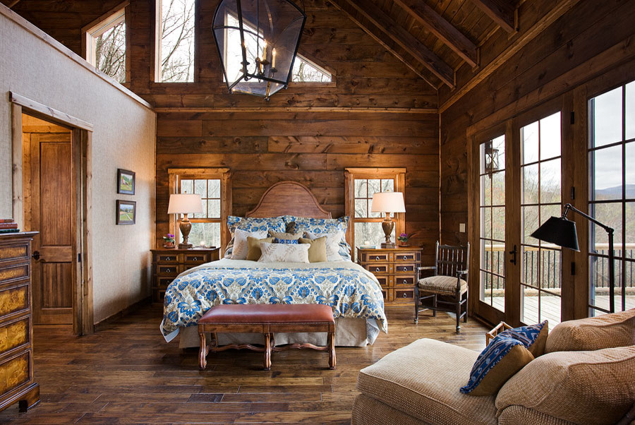 Photo of a country bedroom in Charlotte.