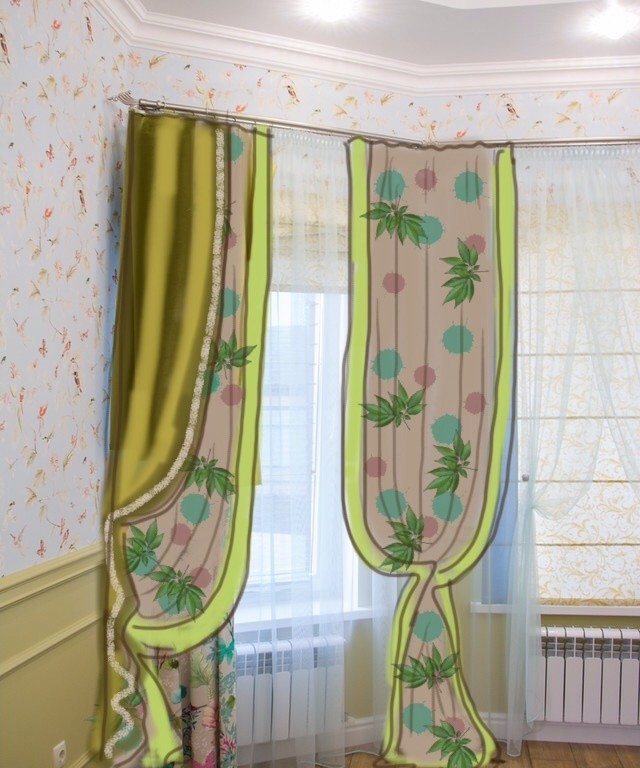 Спальня с птичками