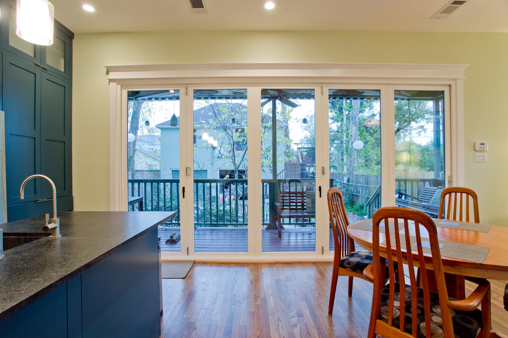 Mid-sized transitional galley kitchen photo in Houston