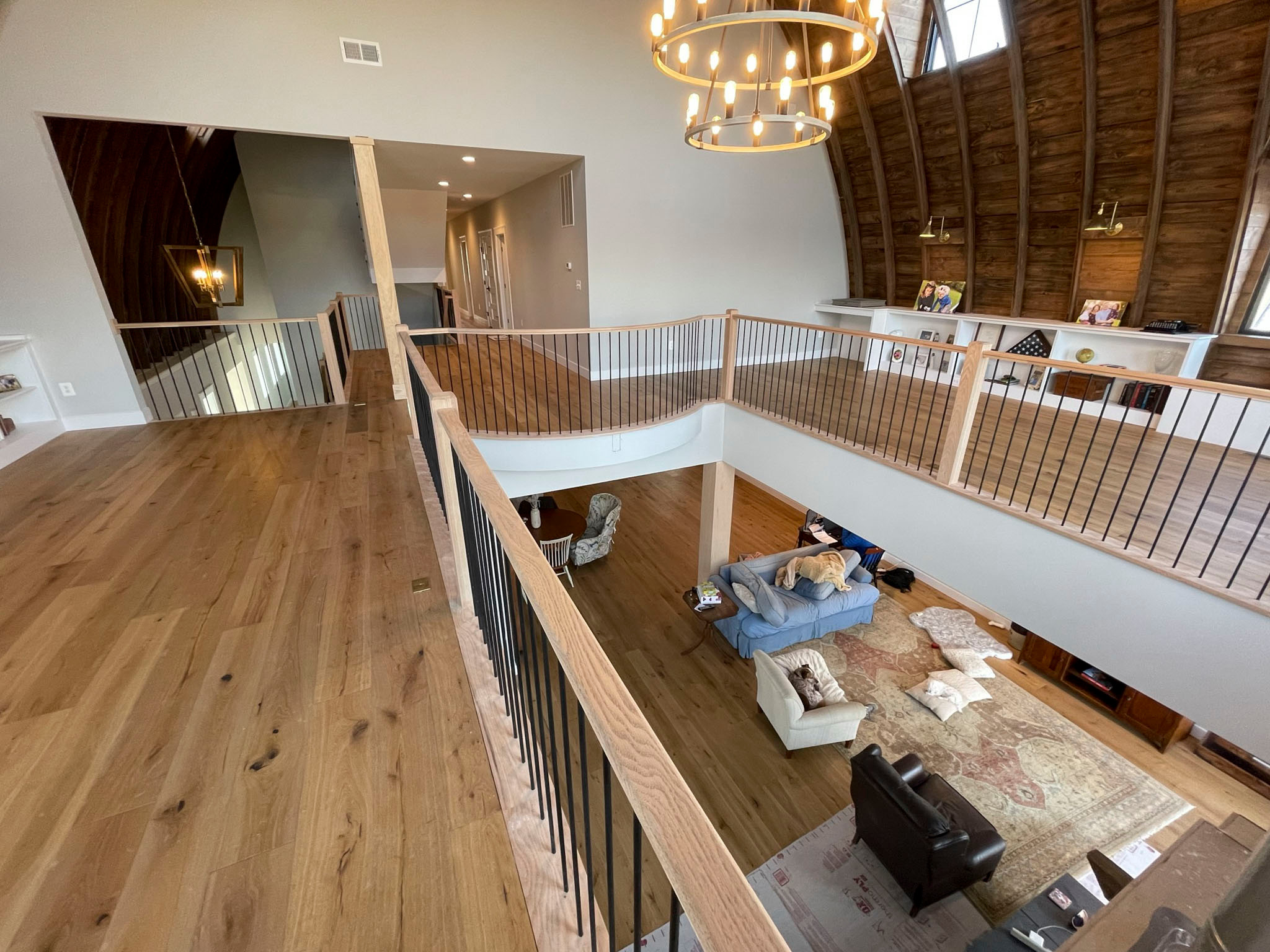 102_Straight-Freestanding Stairs/Landing in Barn Style Home, Leesburg VA 20175
