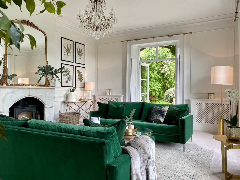 Design ideas for a scandinavian living room in Surrey.