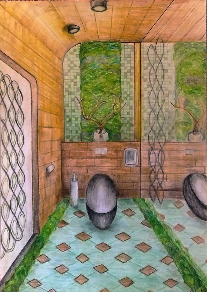 Санузел с элементами бионики