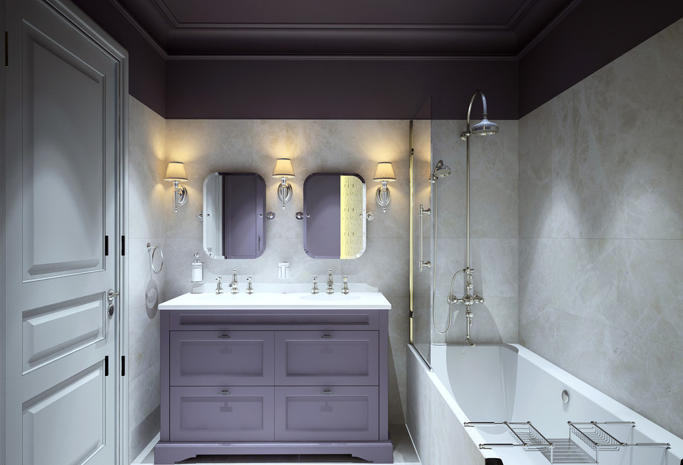 Marsala and Marble Интерьер квартиры для семьи с двумя дочками.