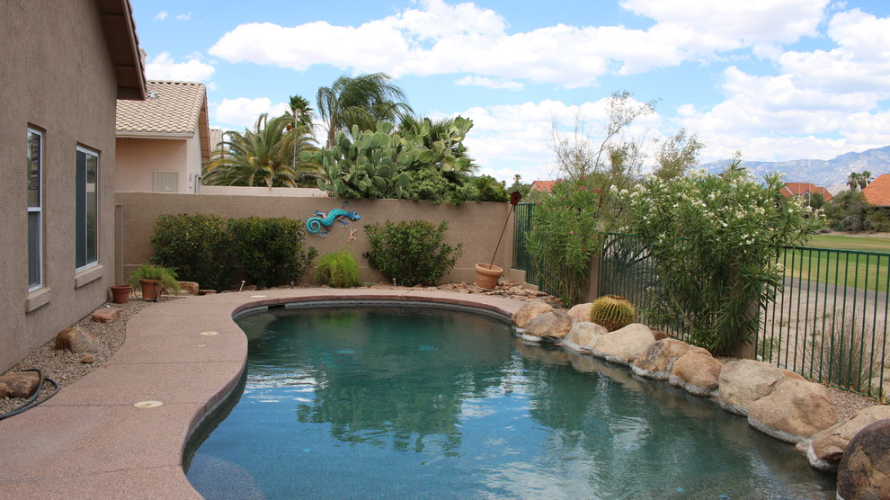 Mid-sized trendy home design photo in Phoenix
