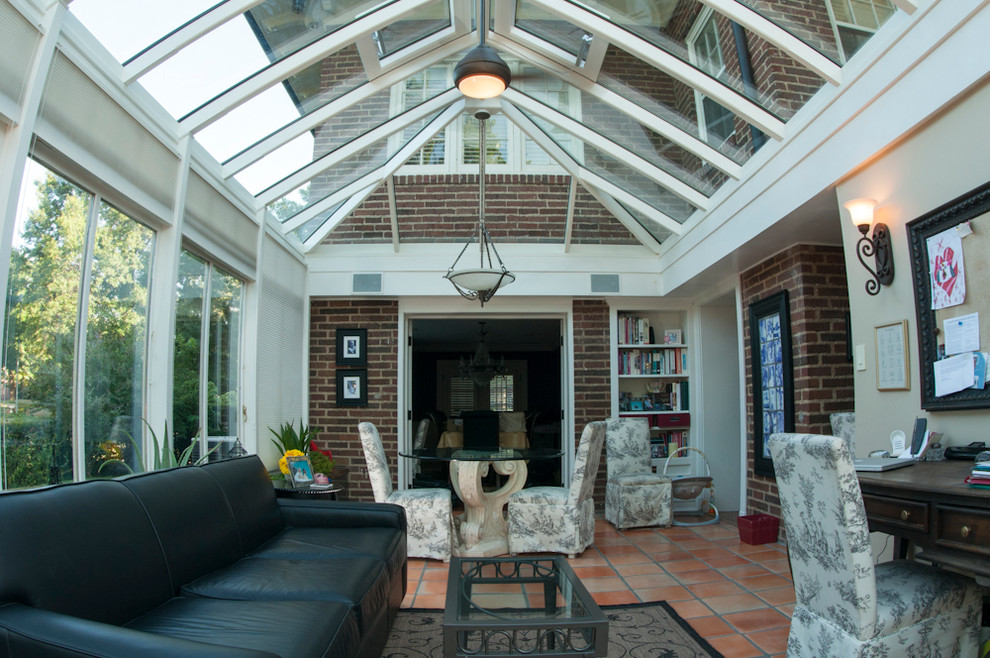Inspiration for a traditional sunroom in Kansas City.