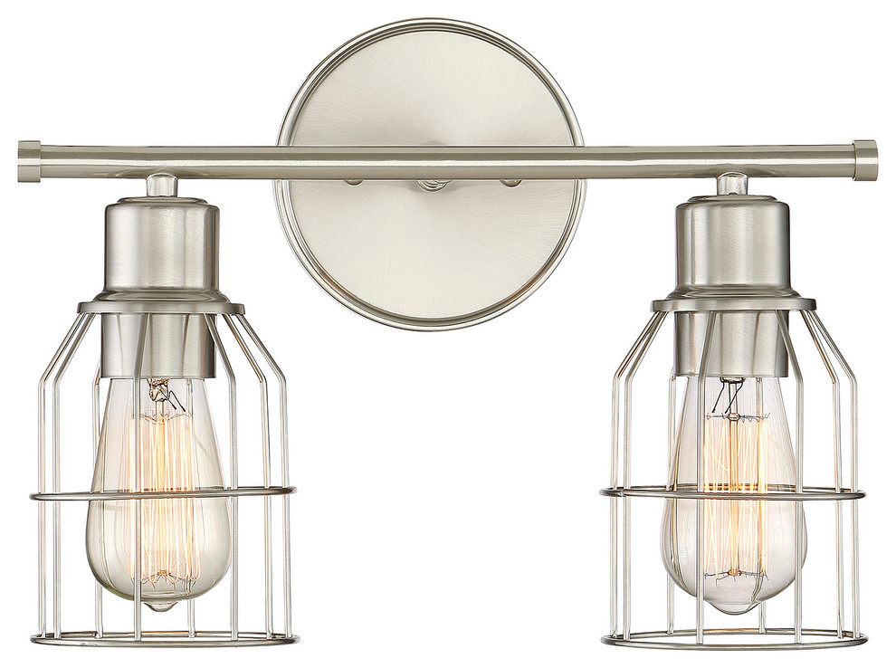 2Light Vanity Fixture Industrial Bathroom Vanity Lighting by
