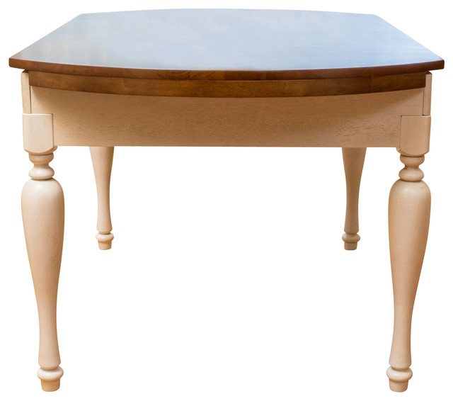 Bronwen Dark Brown And Antique White Dining Table Double Drop Leaf Bronwen Dark Brown And Antique White Dining Table Double Drop Leaf Extension