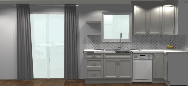 Transitional kitchen transitional
