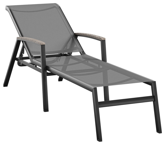 Seaside Outdoor Aluminum Sling Chaise Lounge