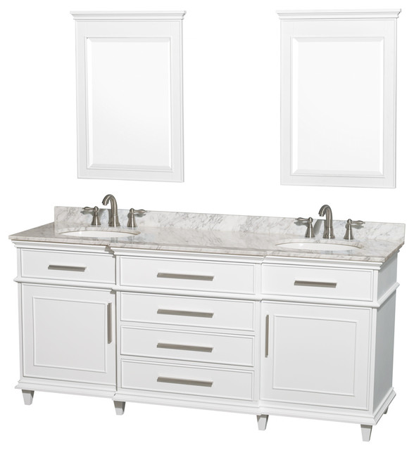 Wyndham Collection 72 Berkeley White Double Vanity And Carrera Wyndham Collection 72 Berkeley White Double Vanity And Carrera Marble Top