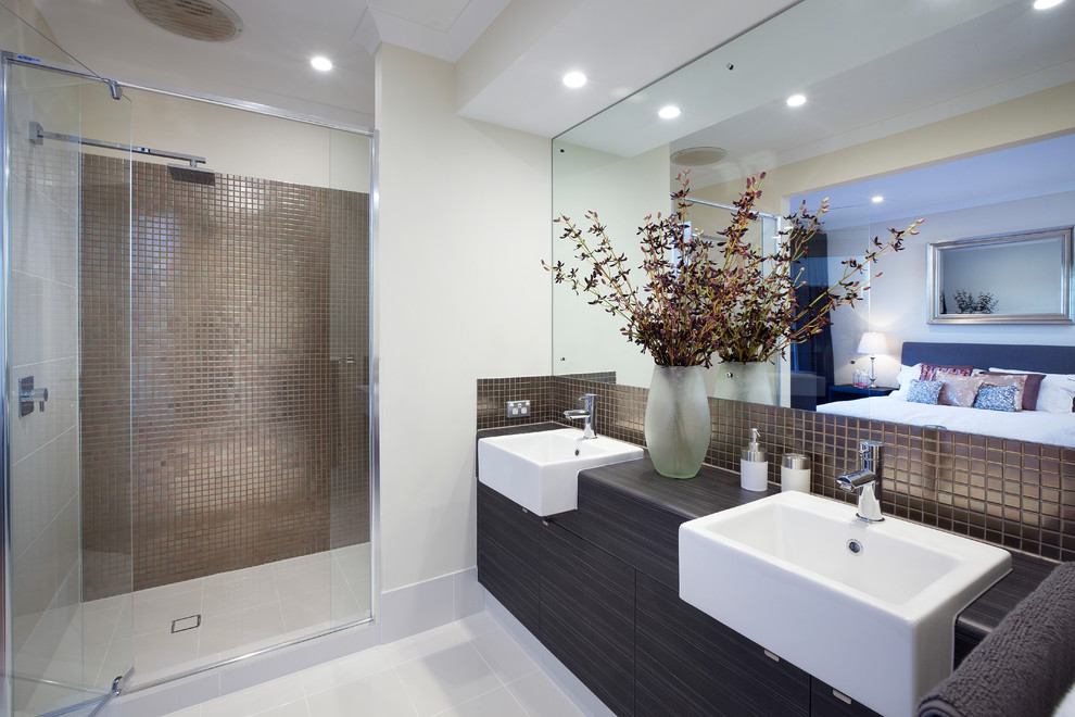 Transitional bathroom in Perth.