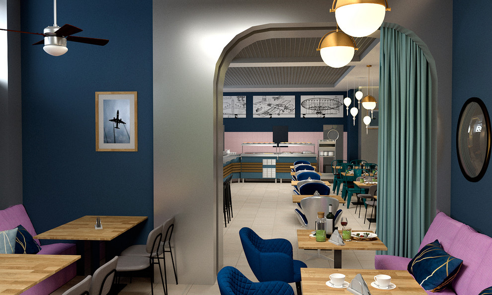 Дизайн - проект кафе в БЦ "Авиатор"