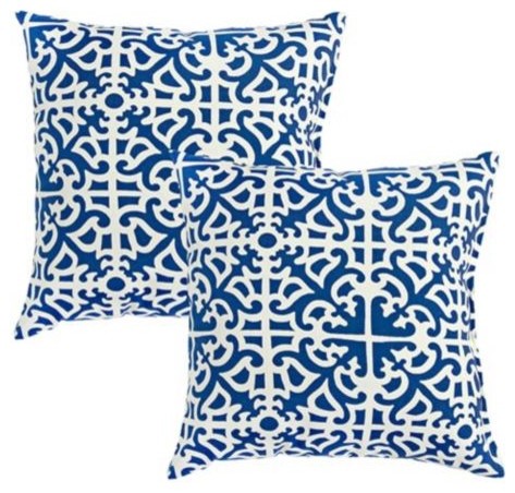 Indigo Blue Outdoor Accent Pillows