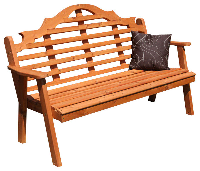 4 Cedar Garden Bench Marlboro Design Stain Traditional