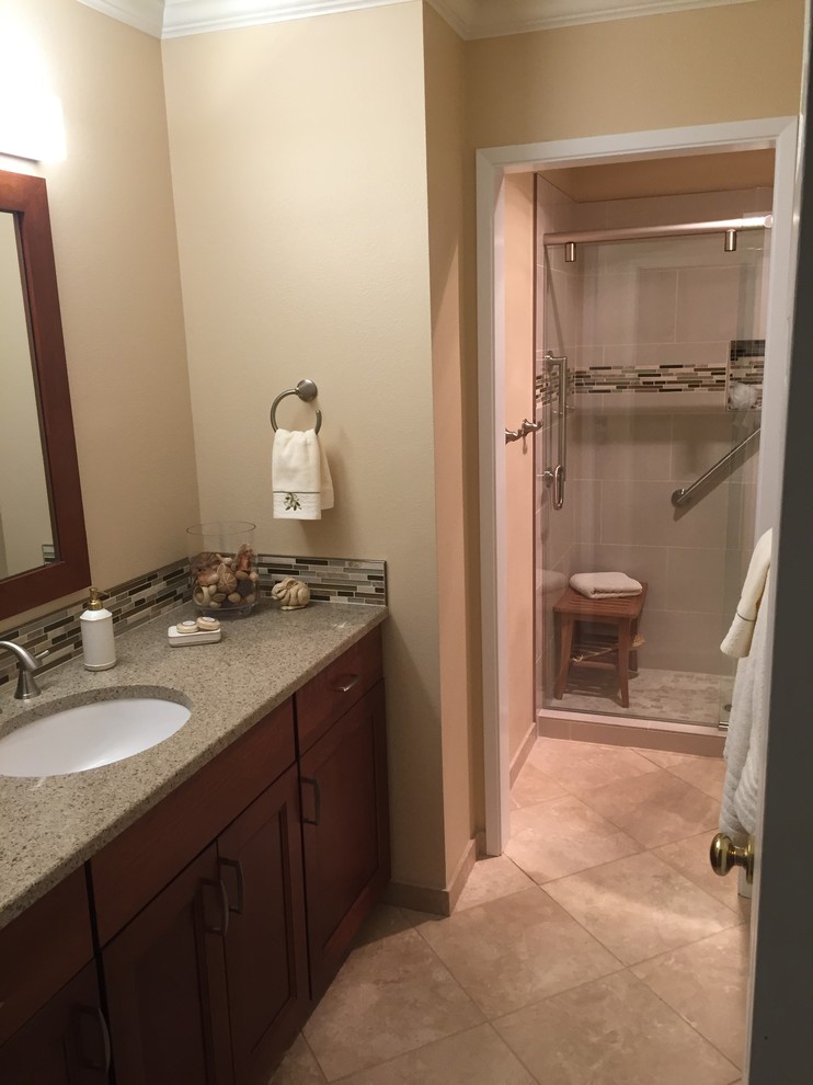 Inspiration for a mid-sized transitional bathroom remodel in Seattle