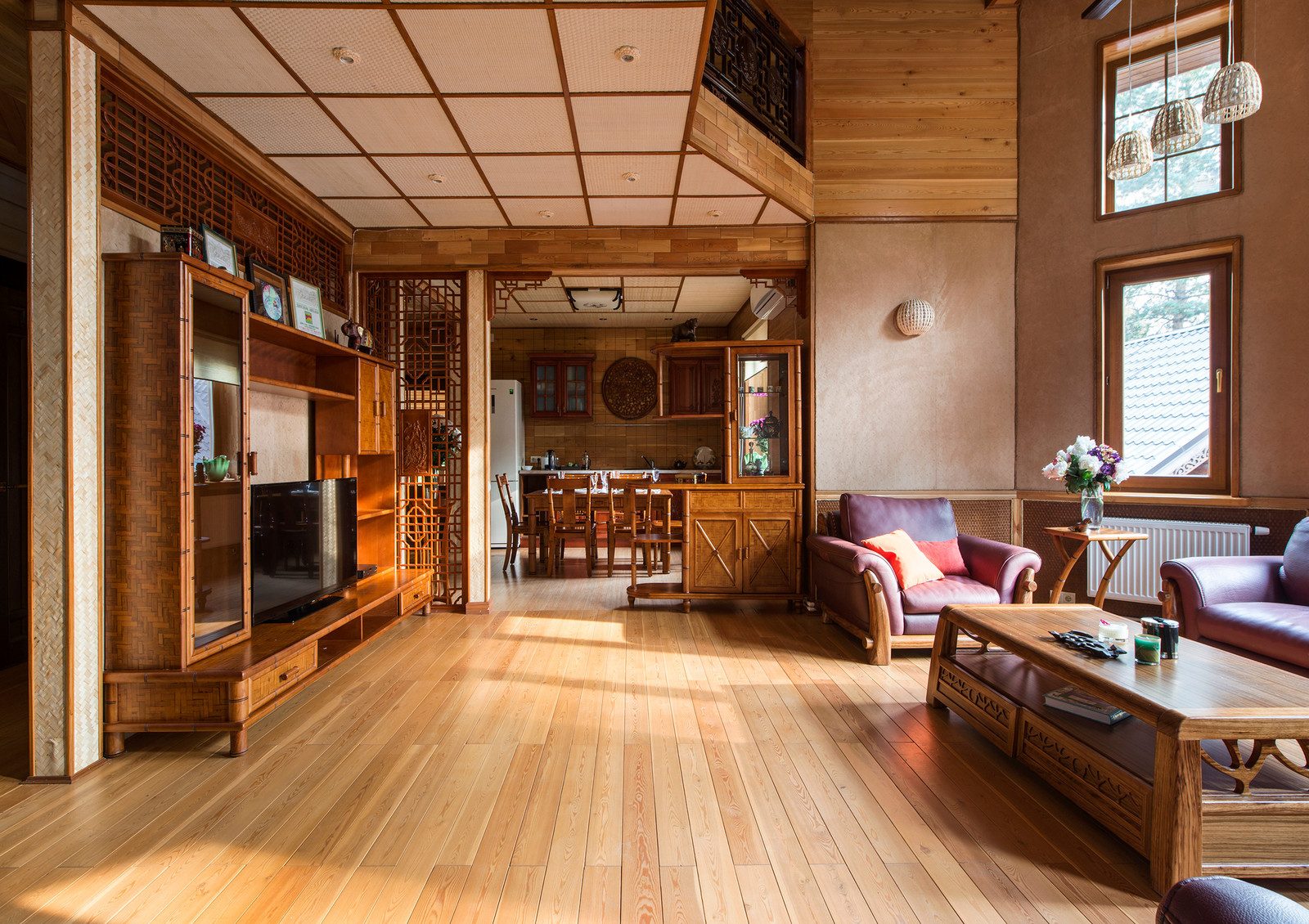 Интерьер в этническом стиле. Фотосъемка для журнала "Красивые деревянные дома"