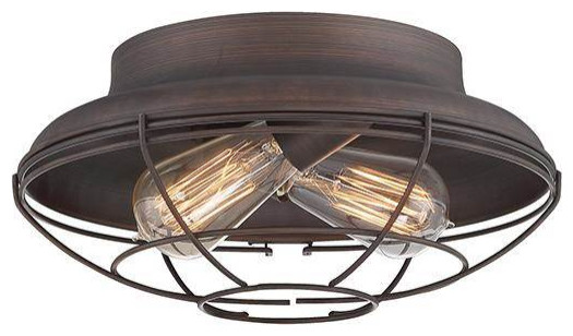 Millennium Neo-Industrial Flushmount Ceiling Light 5382-RBZ - Rubbed Bronze