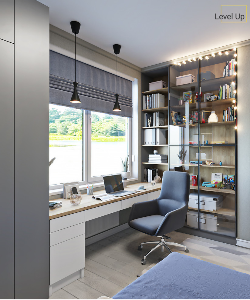 Рабочая зона в спальне