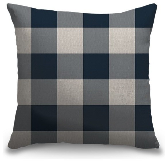 blue checked cushions