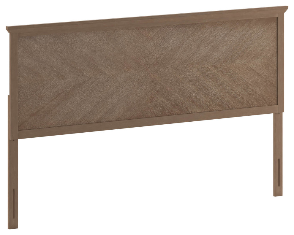 Fiona Contemporary King Size Herringbone Wooden Adjustable Headboard