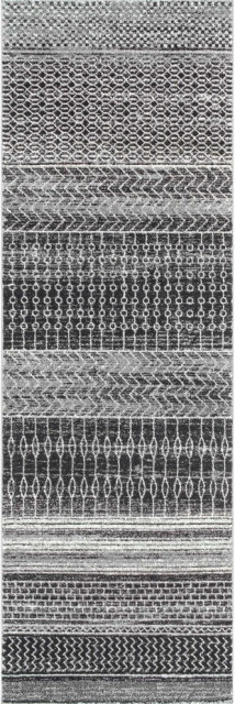 nuLOOM Nova Stripes Contemporary Area Rug, Dark Gray, 2'8"x8'