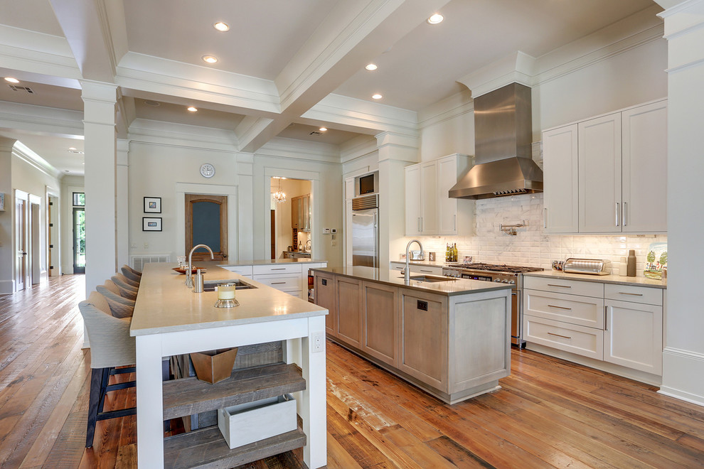 Design ideas for a transitional kitchen in New Orleans.