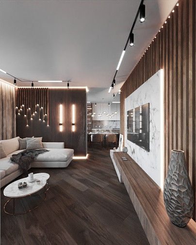 Интерьер в темных тонах