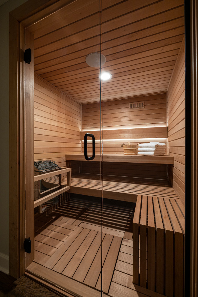 Exemple d'un sauna chic.