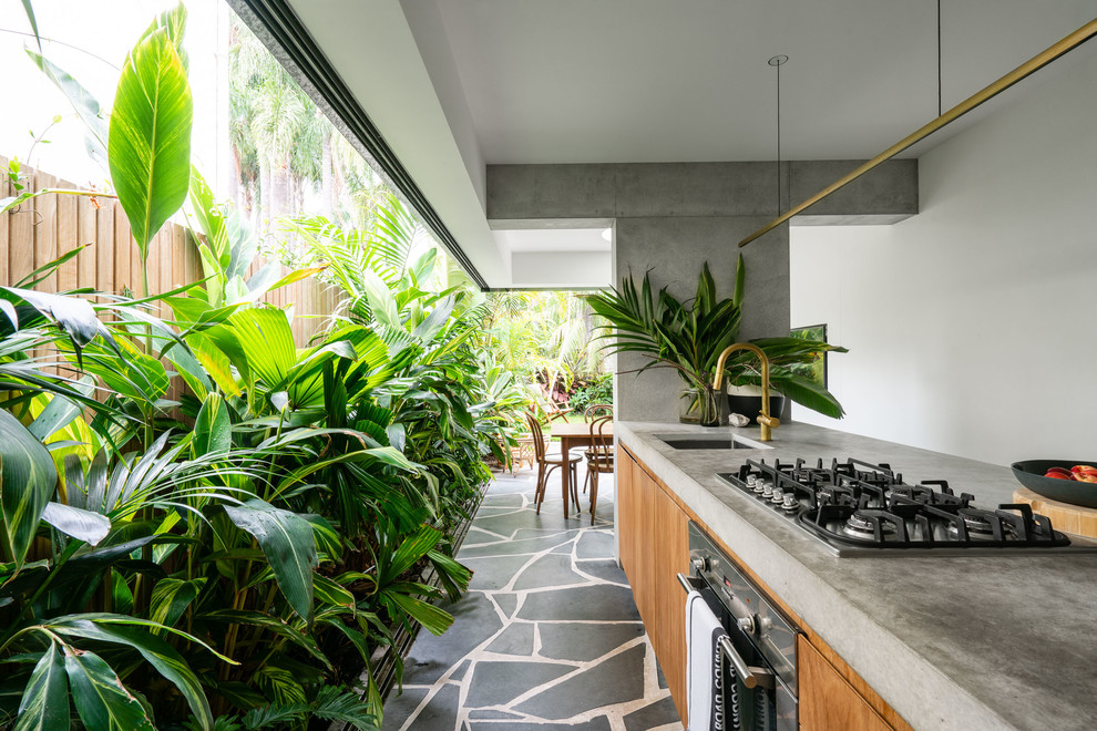 This is an example of an eclectic kitchen in Sydney.