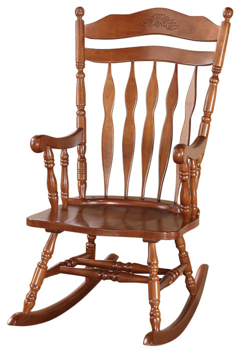 benzara wooden rocking chair