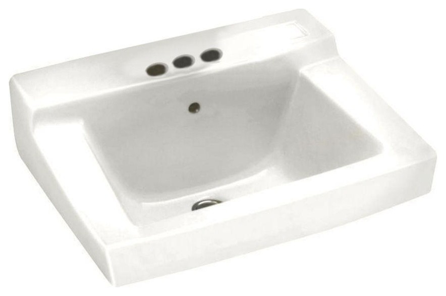 American Standard 0321.026.020 Declyn Wall-Mount Sink with 4" Centers White