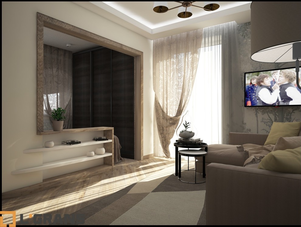 Дизайн интерьера 2х комнат в 3к. квартире