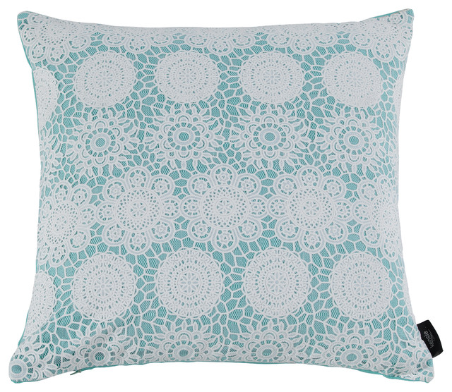 Kensie Laramie Lace Decorative Pillow Farmhouse Decorative