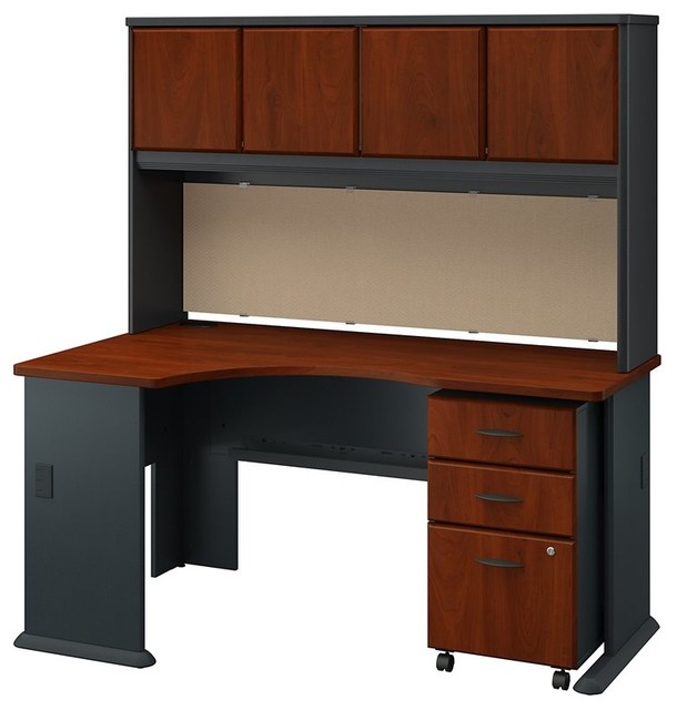 Bush Business Series A Left Corner Desk Office Suite In Hansen Cherry