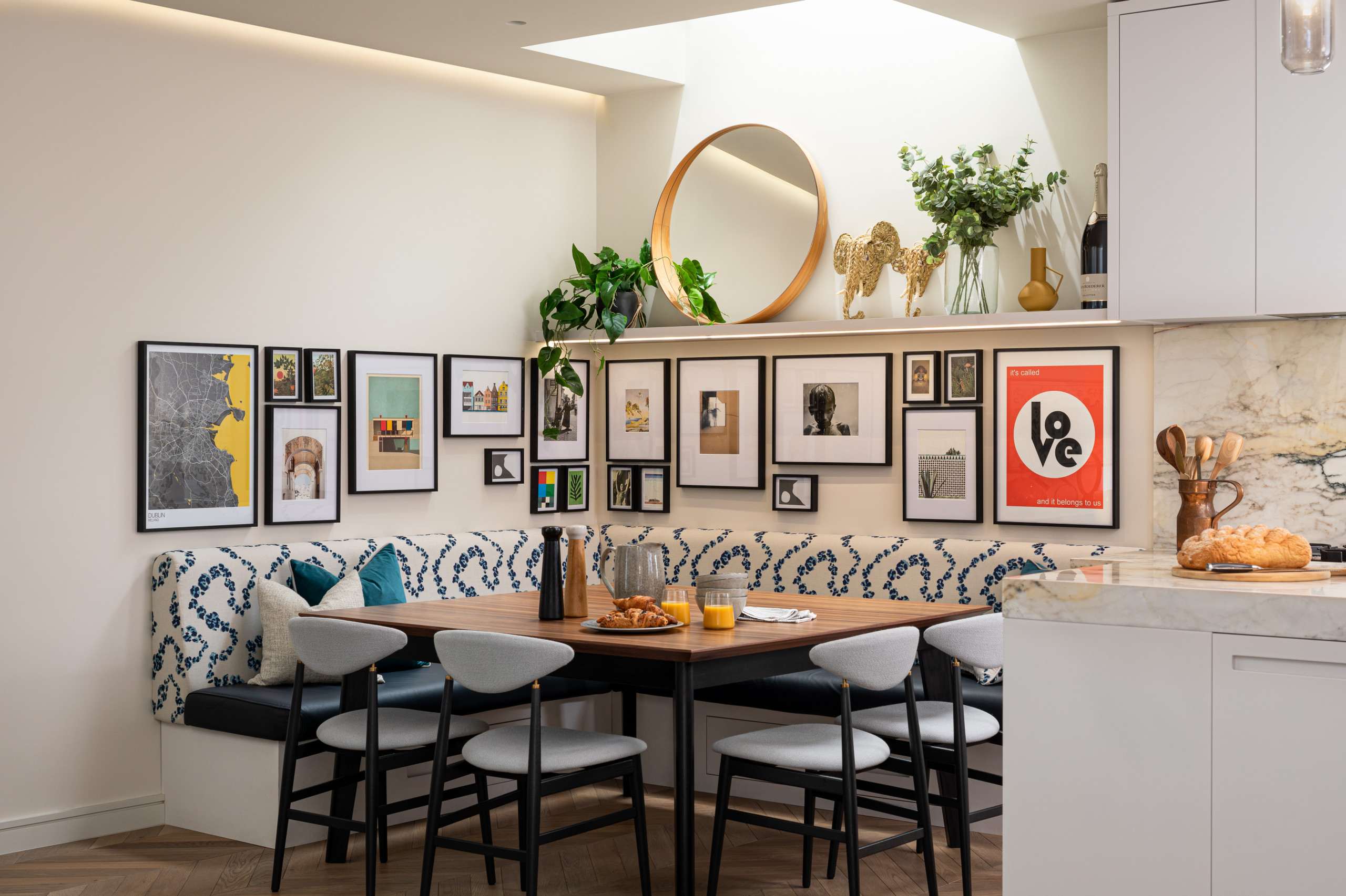 Dining table to wall deals