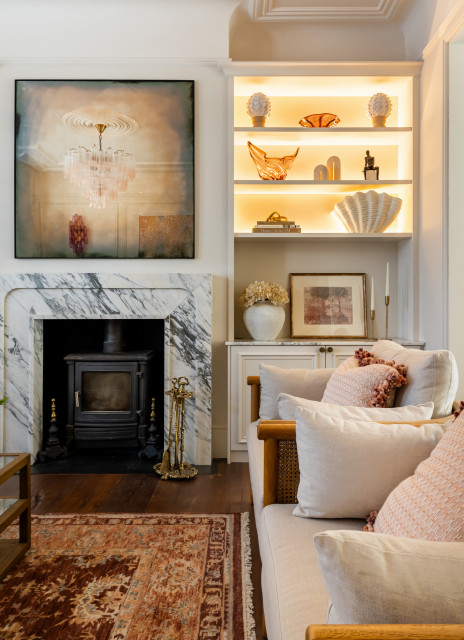 Highgate House sekelskiftes-vardagsrum