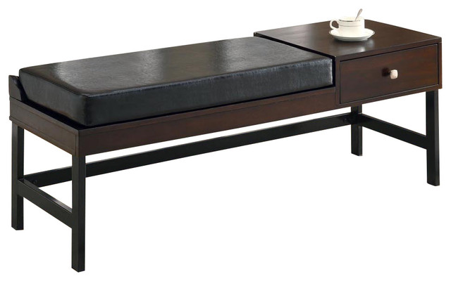 Monarch Specialties 48 Inch Upholstered Bench