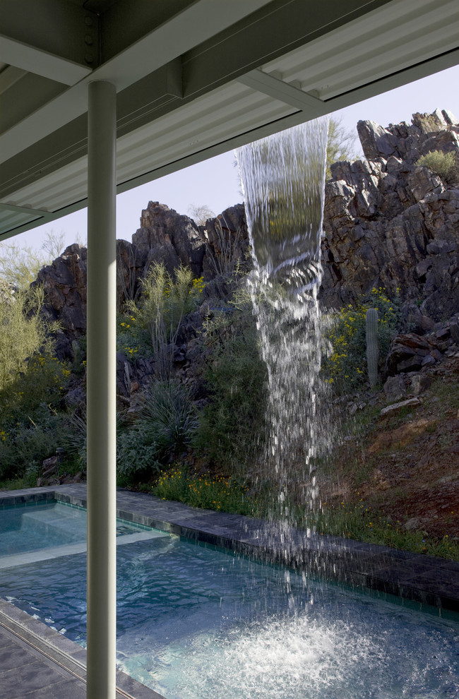 This is an example of a modern pool in Phoenix.