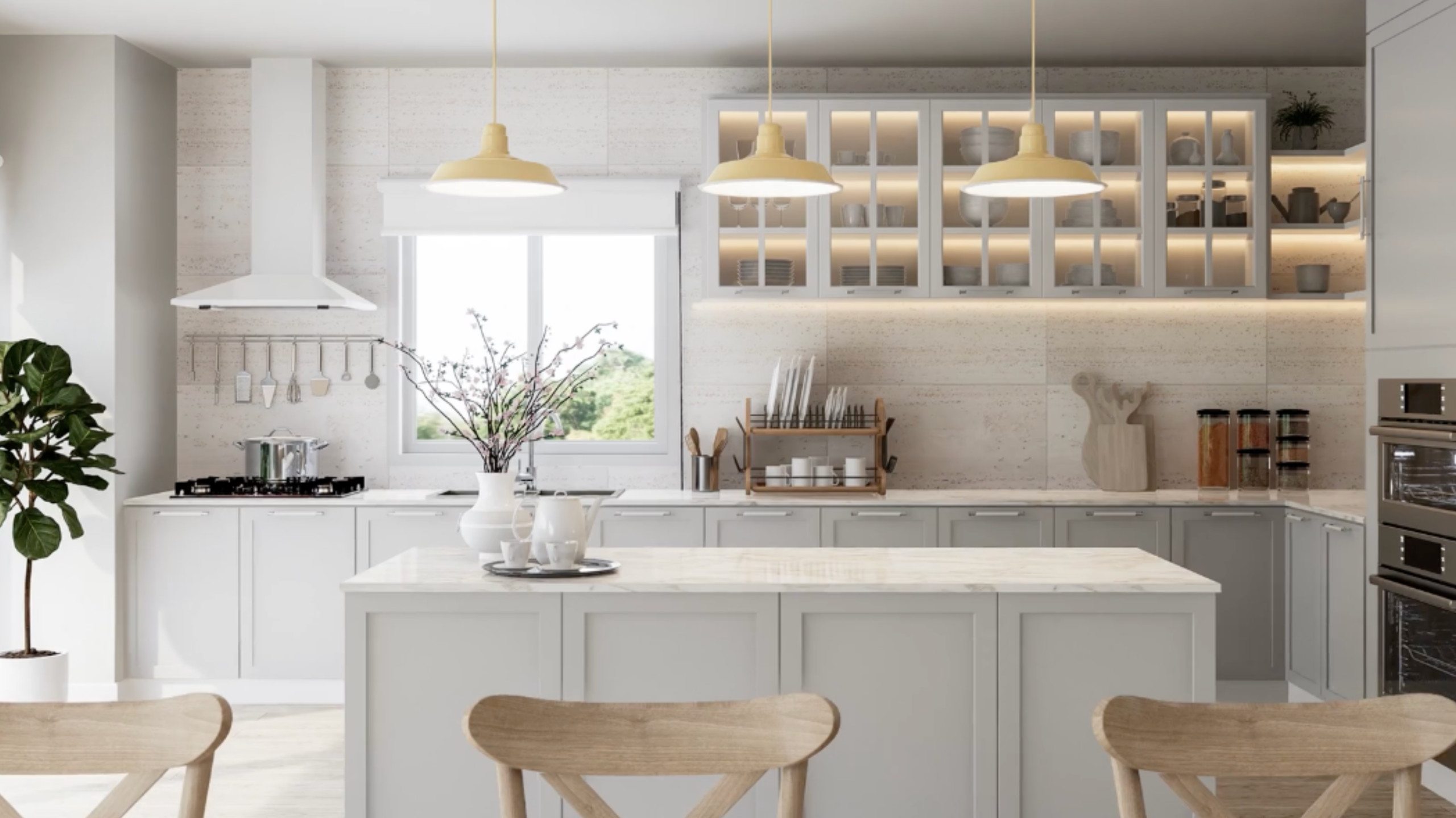 Warm and Inviting Dining Room with Organic Touches in Guildford