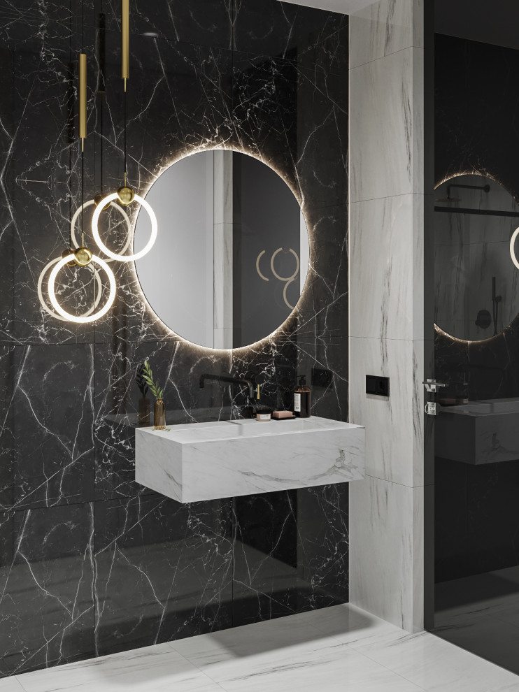 Яркий неоклассический интерьер