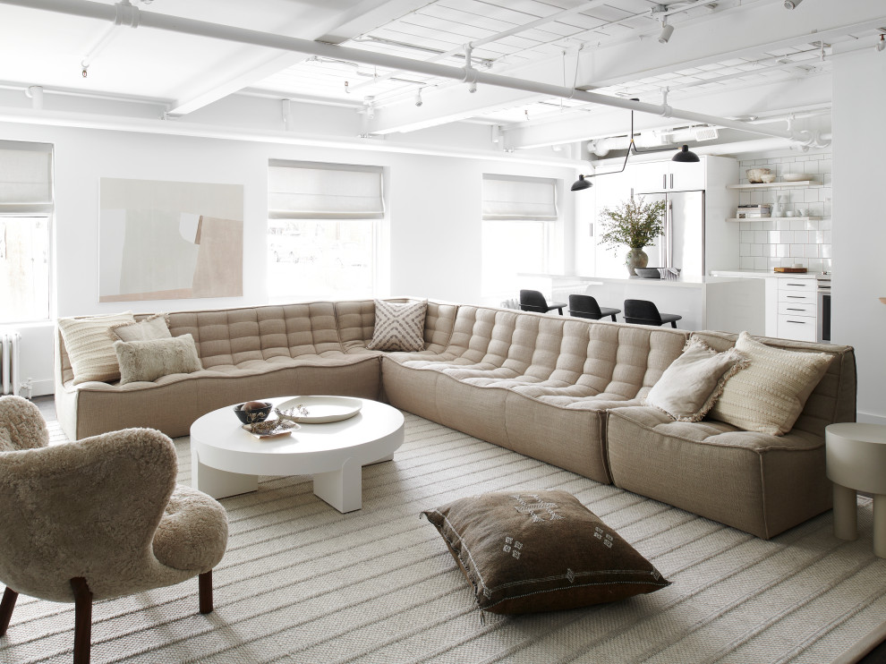 This is an example of a medium sized urban living room in Toronto.