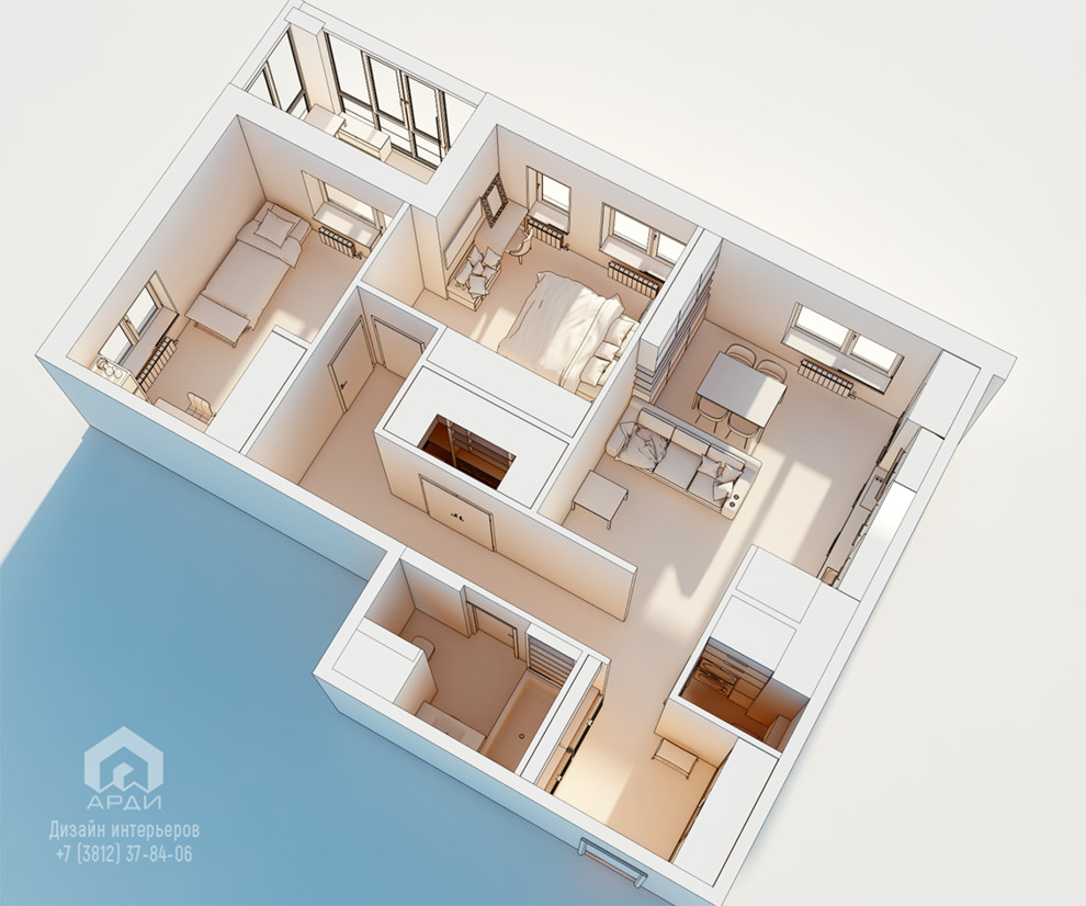 Трехмерные эскизы для согласования планировочного решения