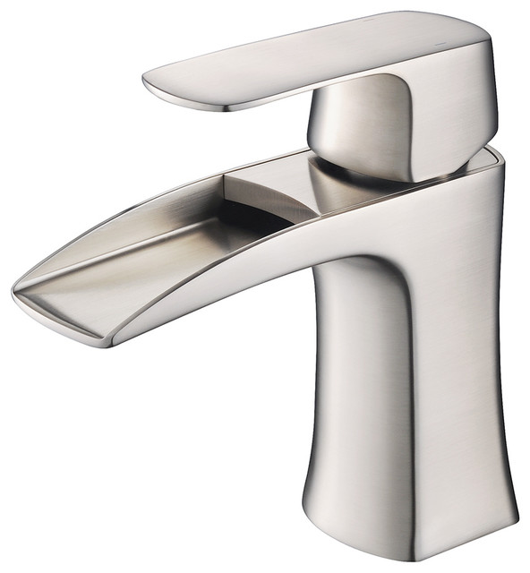 Fresca Fortore Single Hole Mount Bathroom Vanity Faucet Brushed Fresca Fortore Single Hole Mount Bathroom Vanity Faucet Brushed Nickel Contemporary Sink Faucets By Decor Inc