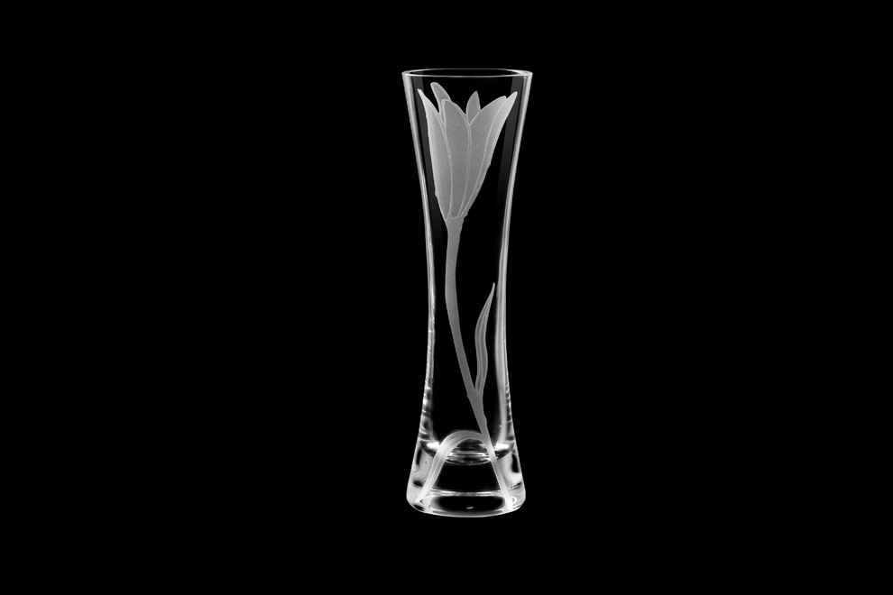 Lily 10" Vase Contemporary Vases by Qualia Glass, Inc. Houzz