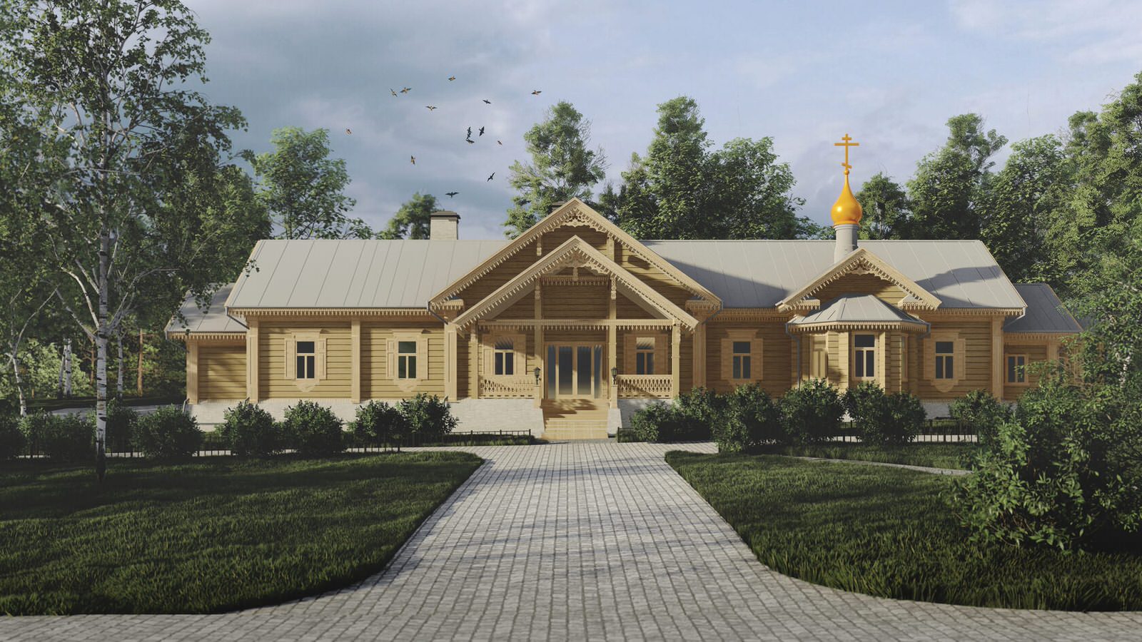 Храм Успения Пресвятой Богородицы и объекты внешней инфраструктуры Мужского мона