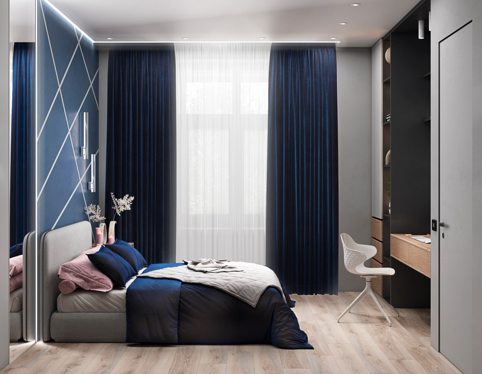 Проект для молодой девушки Москва " Оттенки синего"