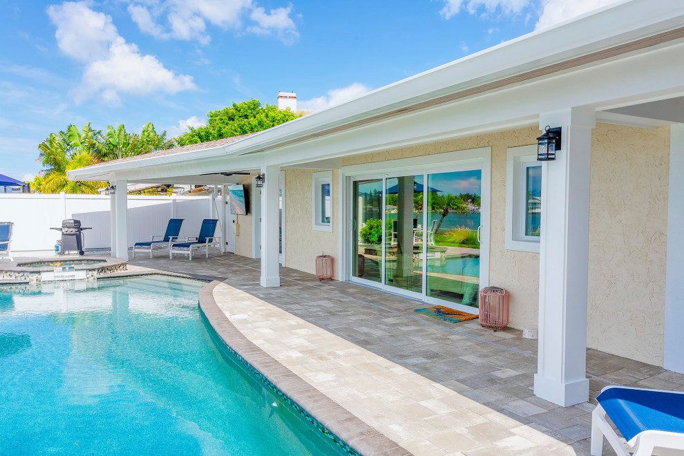 Waterfront Poolside Covered Patio - Beach Style - Pool - Tampa - by ...