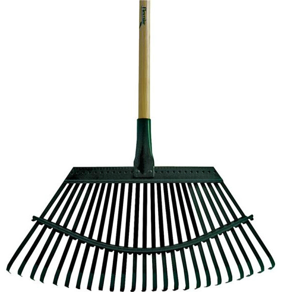 Wood Handle Steel Rake 19" Traditional Forks Rakes And Hoes by