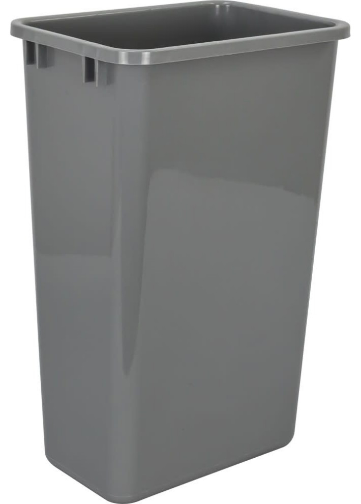 Hardware Resources CAN-50 50 Quart Plastic Trash Can for Double - Grey