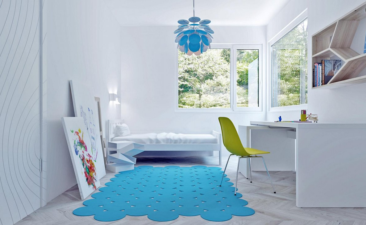 Современный двухэтажный дом с тремя спальнями